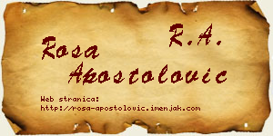 Rosa Apostolović vizit kartica